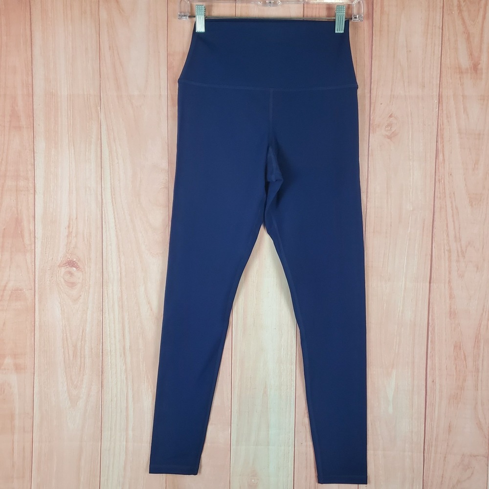 Glyder Leggings Womens Medium Navy Blue Stretch High Waisted Yoga Gym Workout